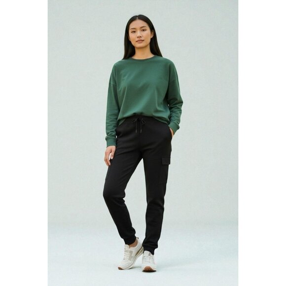 32 Degrees Womens Cargo Joggers Black XL Relaxed Fit Stretch Sweatpants New NWT - Picture 2 of 7